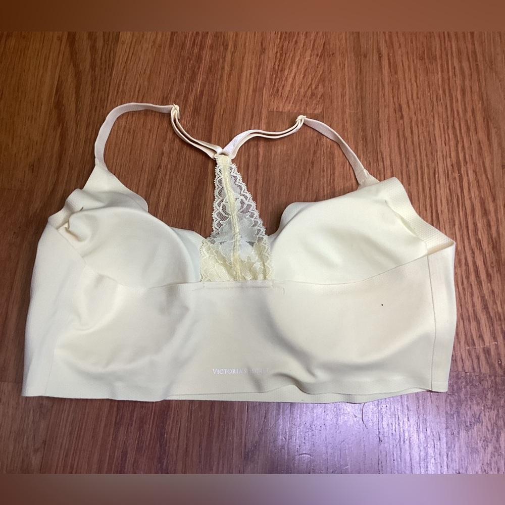 Victoria's Secret Yellow Lace-Trim Racerback Bralette, size Medium - Picture 2 of 2